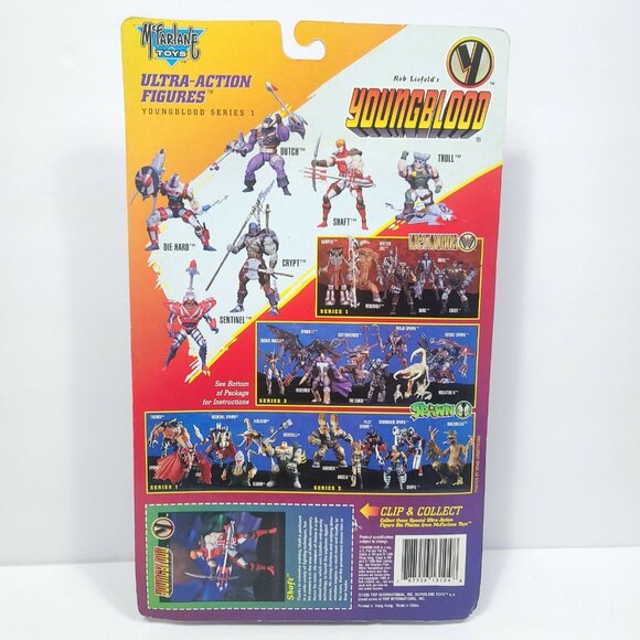 Youngblood SHAFT Ultra-Action Figure 1995 McFarlane Toys Series 1 Sealed NEW - Picture 5 of 6